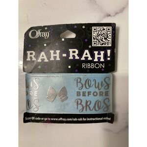 Offray Rah Rah Ribbon Light Blue Bows Before Bros Satin Wedding Crafting Party